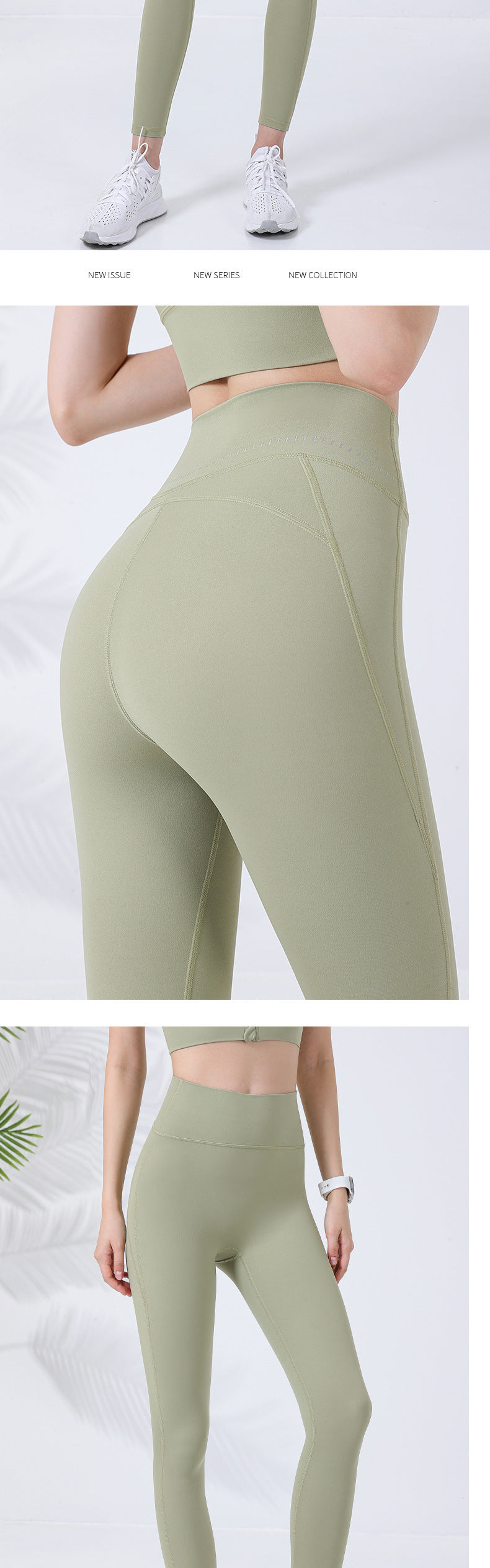 Summer new skin-friendly reflective printed sports trousers women's high-waist hip-lifting tight-fitting yoga trousers without embarrassing lines