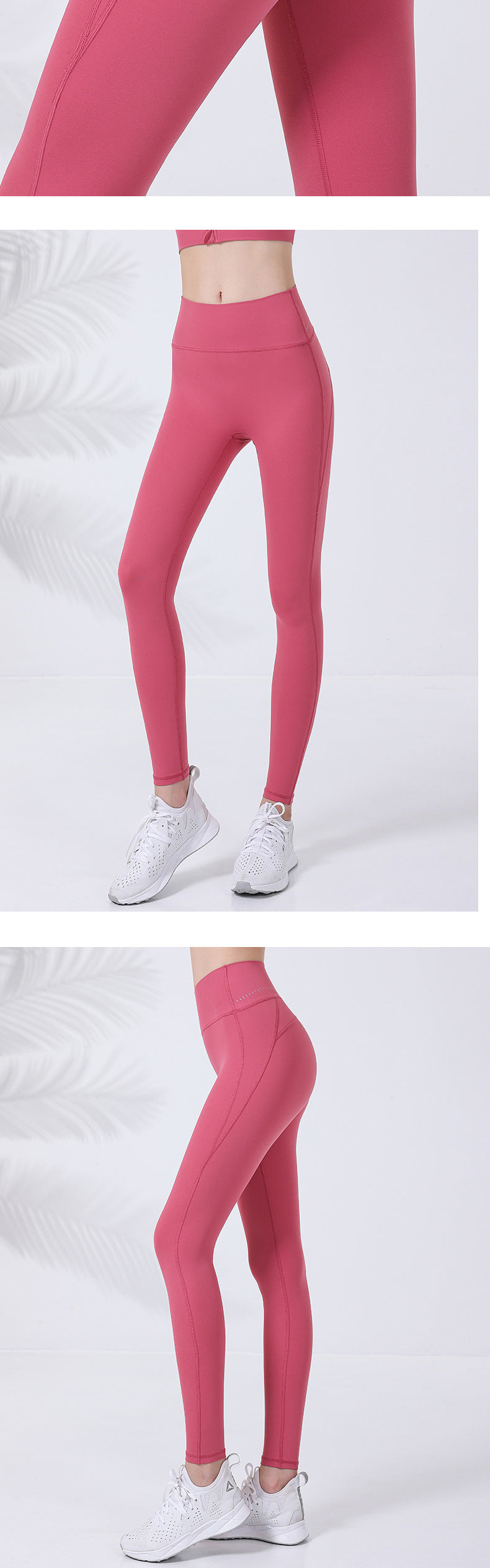 Summer new skin-friendly reflective printed sports trousers women's high-waist hip-lifting tight-fitting yoga trousers without embarrassing lines