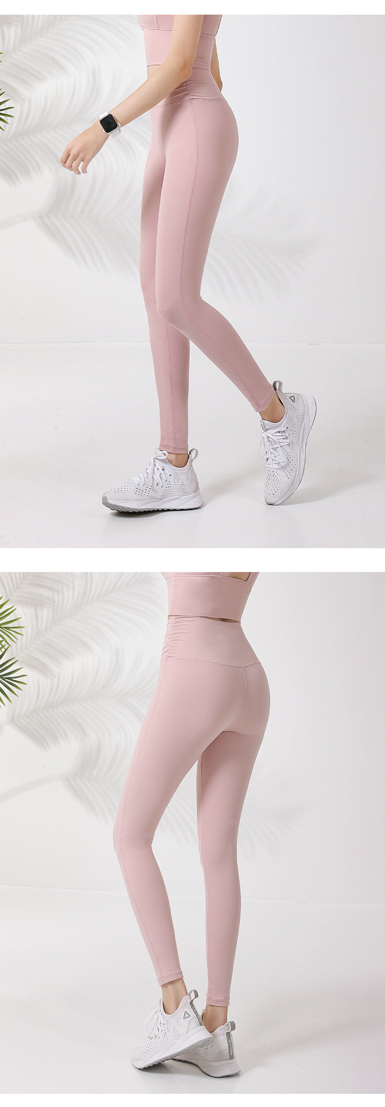 Summer new cross V waist side wrinkle sports trousers women's high waist buttocks tight no embarrassment line yoga trousers