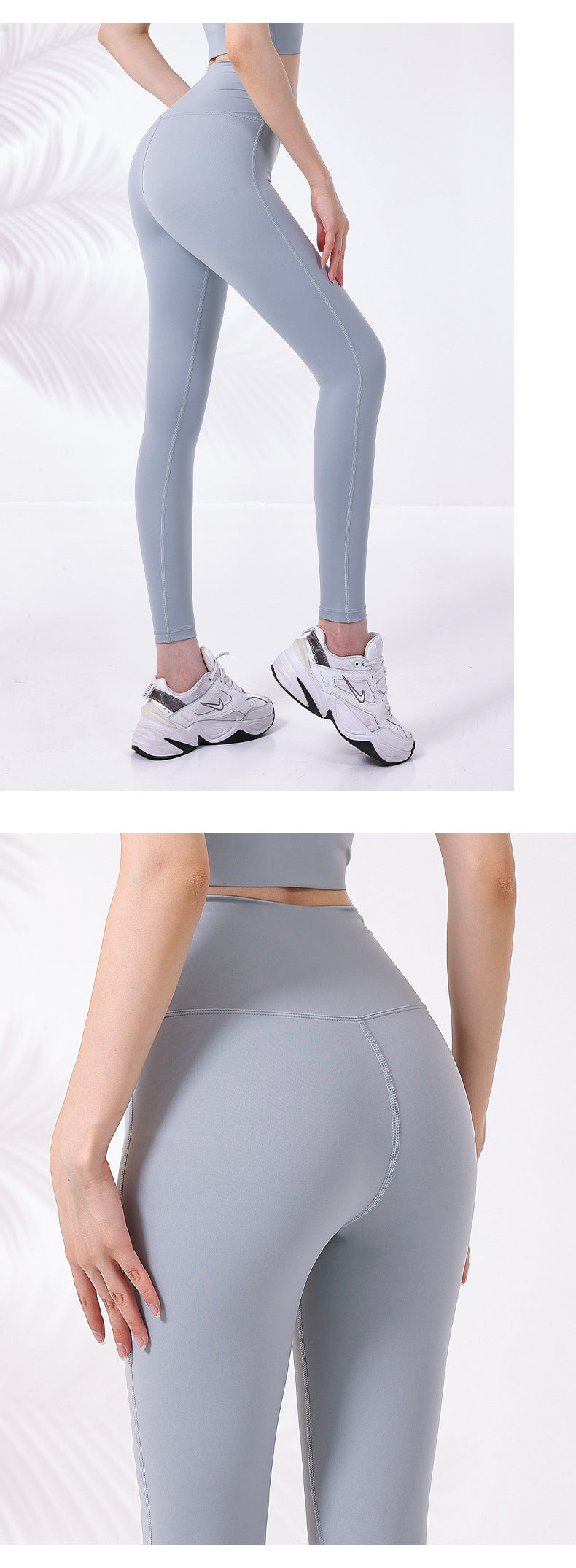 Summer new cross V waist side wrinkle sports trousers women's high waist buttocks tight no embarrassment line yoga trousers