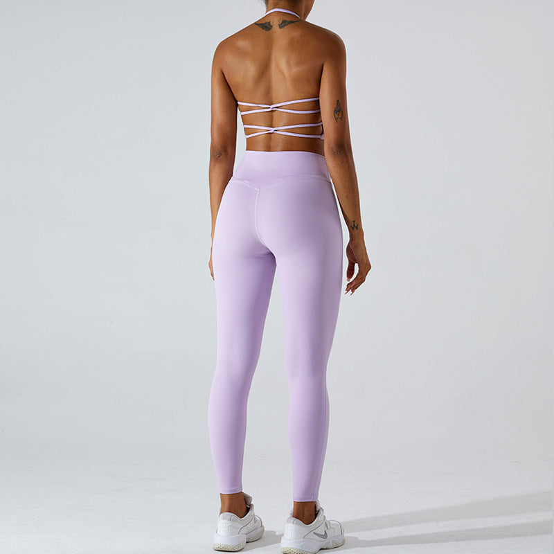 2023.09 High-waisted abdominal yoga pants women's tight peach hip lift fitness pants Outdoor running quick-drying sweatpants