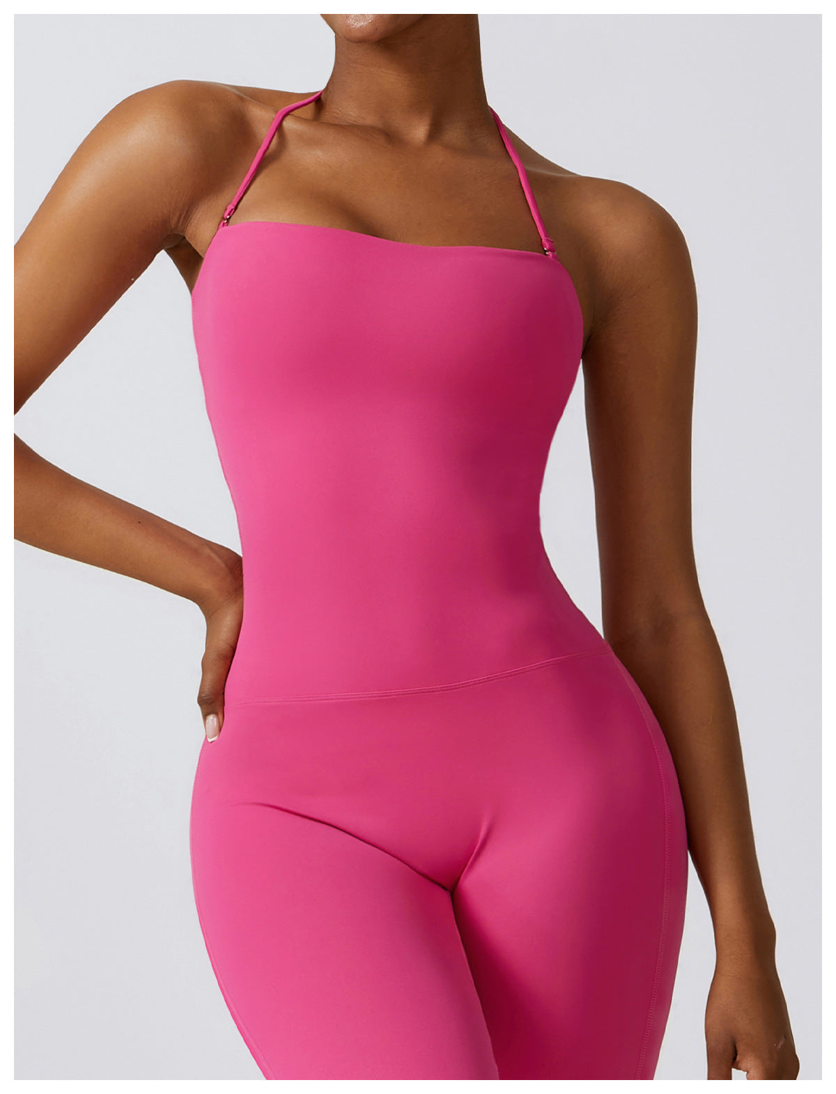 2023.09 Quick-drying tight bodysuit nude casual sports fitness suit dance micro La one-piece yoga suit 8393