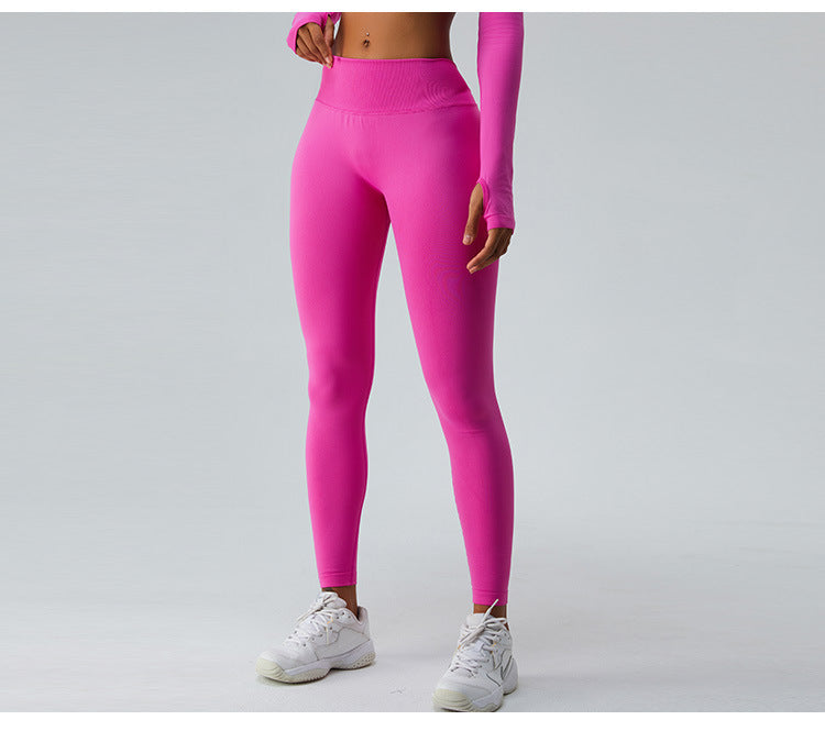 2023.09 Autumn new peach hip lift yoga pants women V waist tight abdominal sports pants running fitness pants