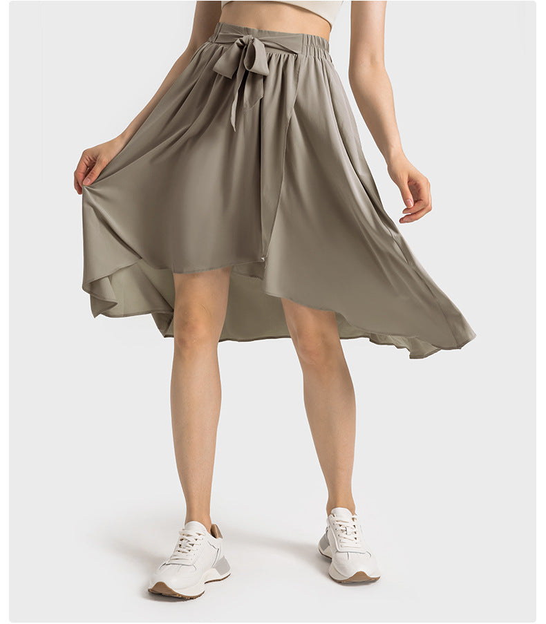 Luxtre new product pleated horse face skirt fashion outer wear anti-light water cooling cooling sports skirt summer