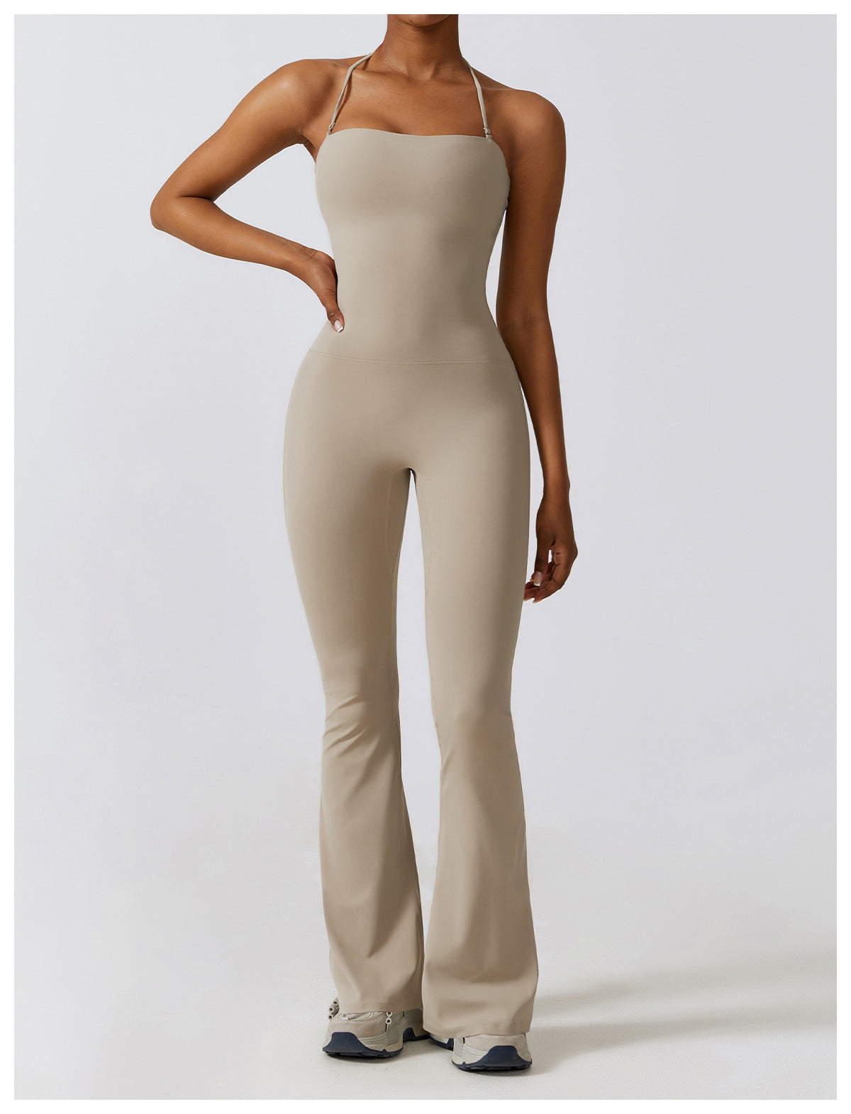 2023.09 Quick-drying tight bodysuit nude casual sports fitness suit dance micro La one-piece yoga suit 8393