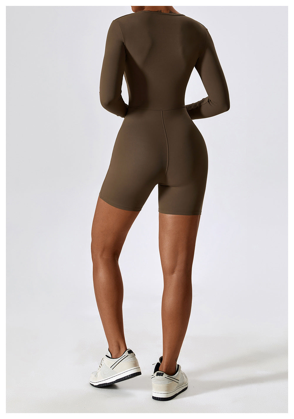 23.07 Long-sleeved one-piece yoga suit dance fitness one-piece sports one-piece sexy tight one-piece suit female 8150