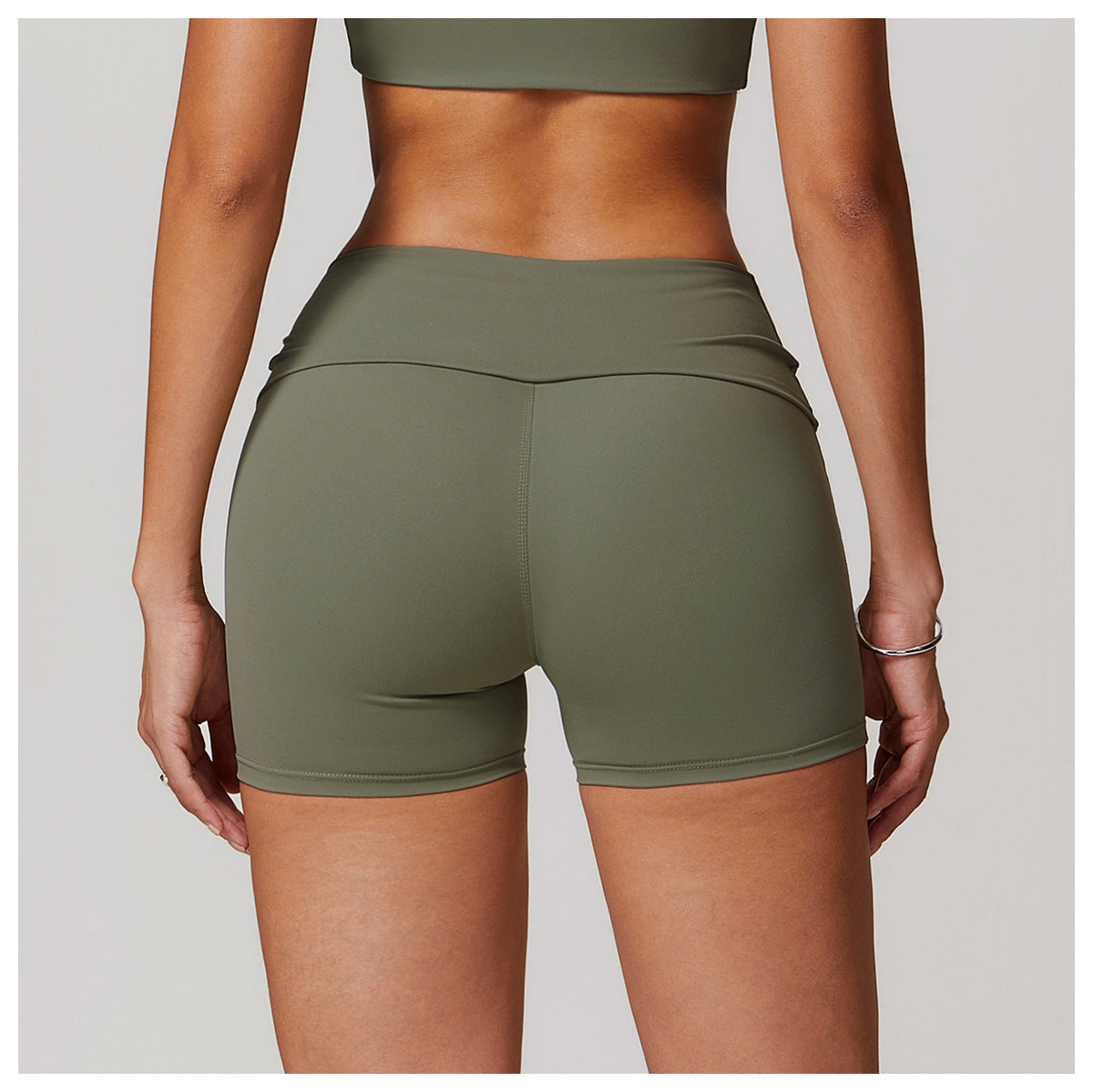 06/2024 Outdoor sports yoga shorts women's tight abdomen summer wear high waist hip lift fitness pants 8791