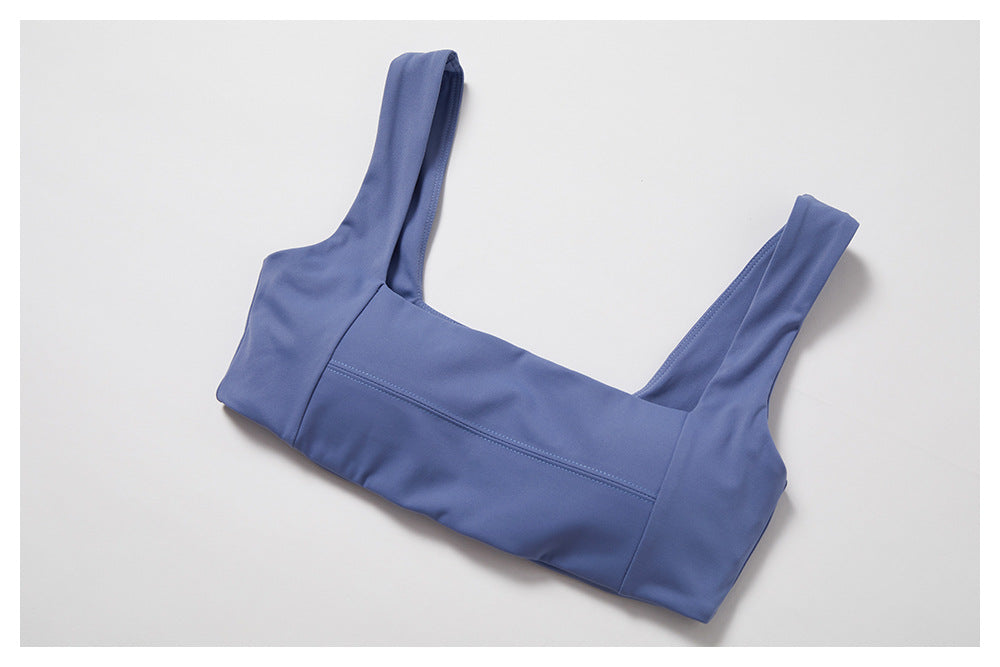 2023.08 naked yoga bra gathered quick-drying tight sports bra running fitness vest top 8281