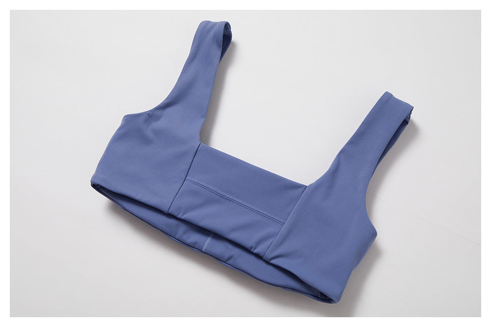 2023.08 naked yoga bra gathered quick-drying tight sports bra running fitness vest top 8281