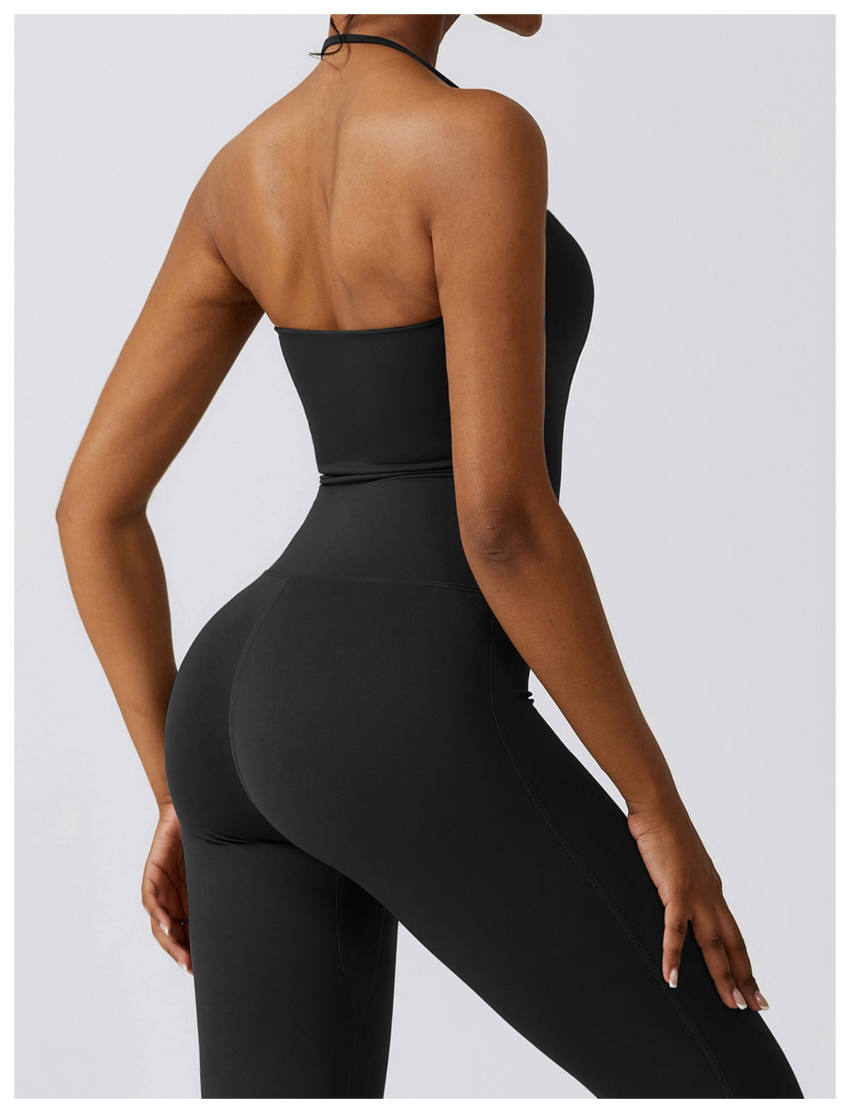 2023.09 Quick-drying tight bodysuit nude casual sports fitness suit dance micro La one-piece yoga suit 8393