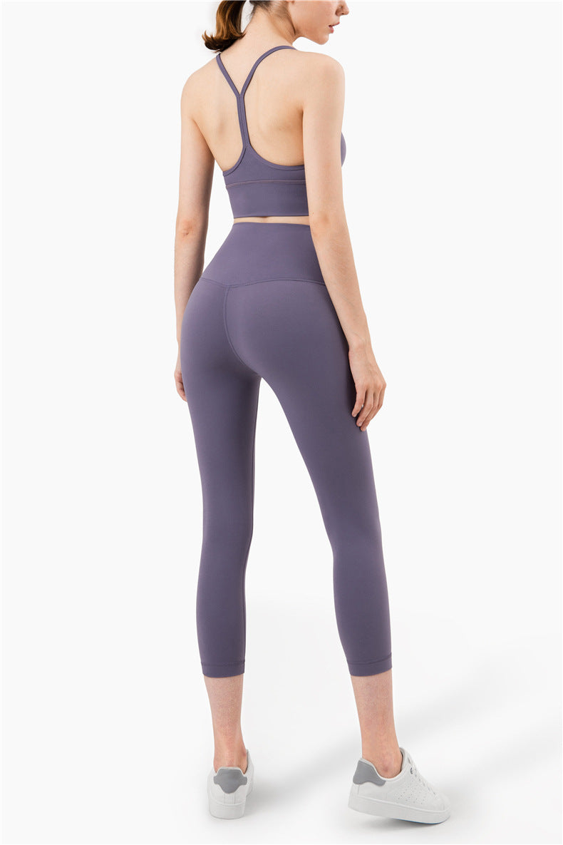 Link 2-31 colors -2023 new high-waisted buttock-lifting skinny fitness pants women's pocket naked seven-point yoga pants