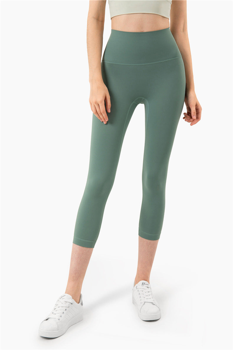 Link 2-31 colors -2023 new high-waisted buttock-lifting skinny fitness pants women's pocket naked seven-point yoga pants