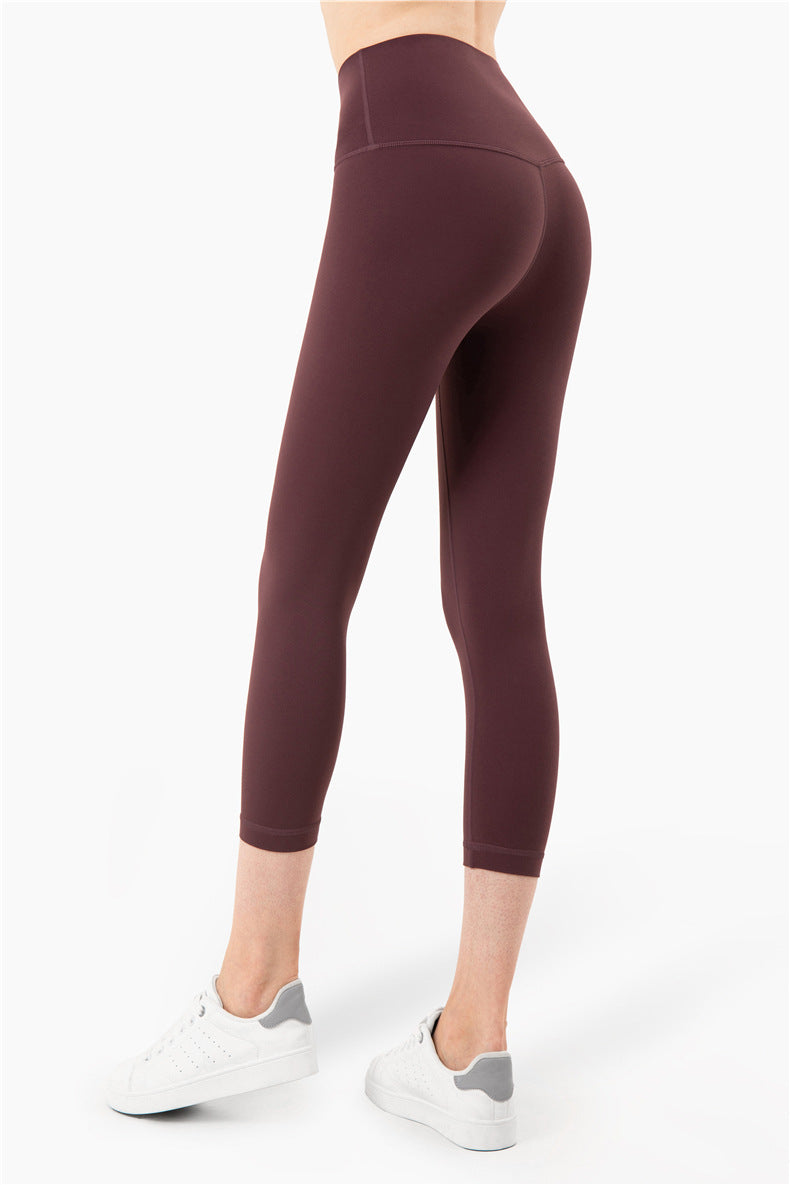 Link 2-31 colors -2023 new high-waisted buttock-lifting skinny fitness pants women's pocket naked seven-point yoga pants