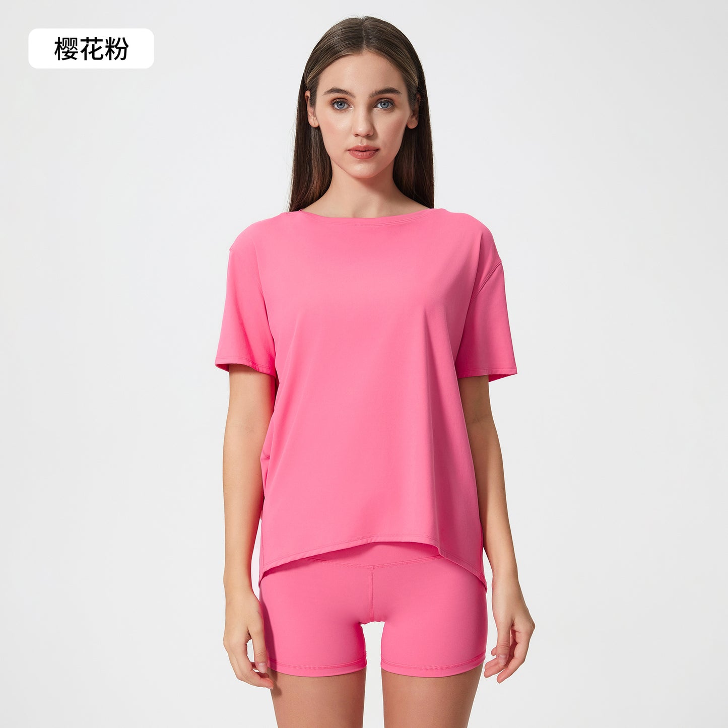 11/2022 updated Brushed nude yoga short-sleeved fashion all-match drape breathable simple loose yoga