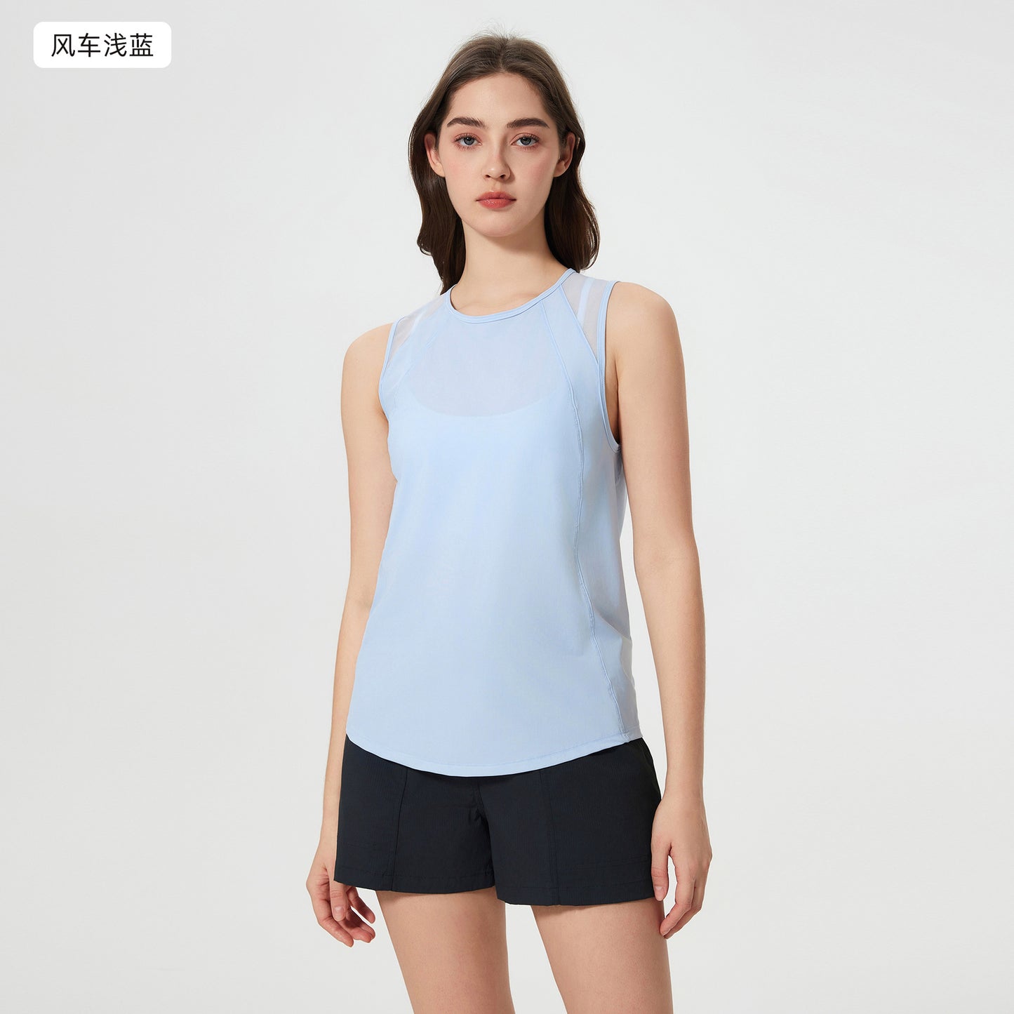 02/2025 Summer new quick-drying breathable fitness sports vest sleeveless T-shirt thin wear yoga clothes top female DT051