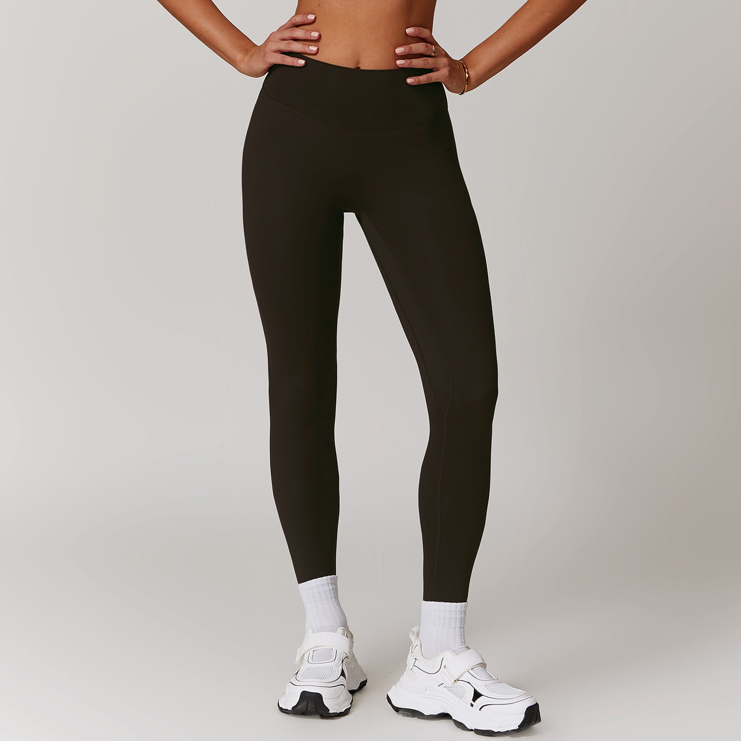 01/2024 Quick-drying tight yoga pants with hairless belly lift and hip-lift high waist fitness pants wearing running pants 8518