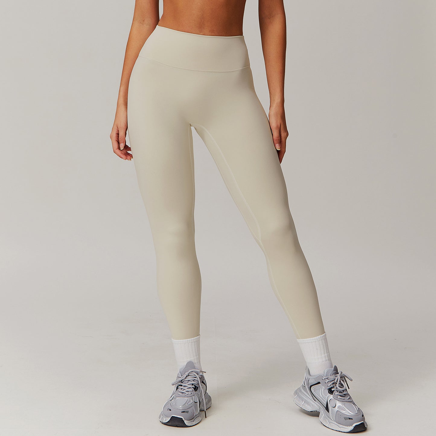 01/2024 Quick-drying tight yoga pants with hairless belly lift and hip-lift high waist fitness pants wearing running pants 8518