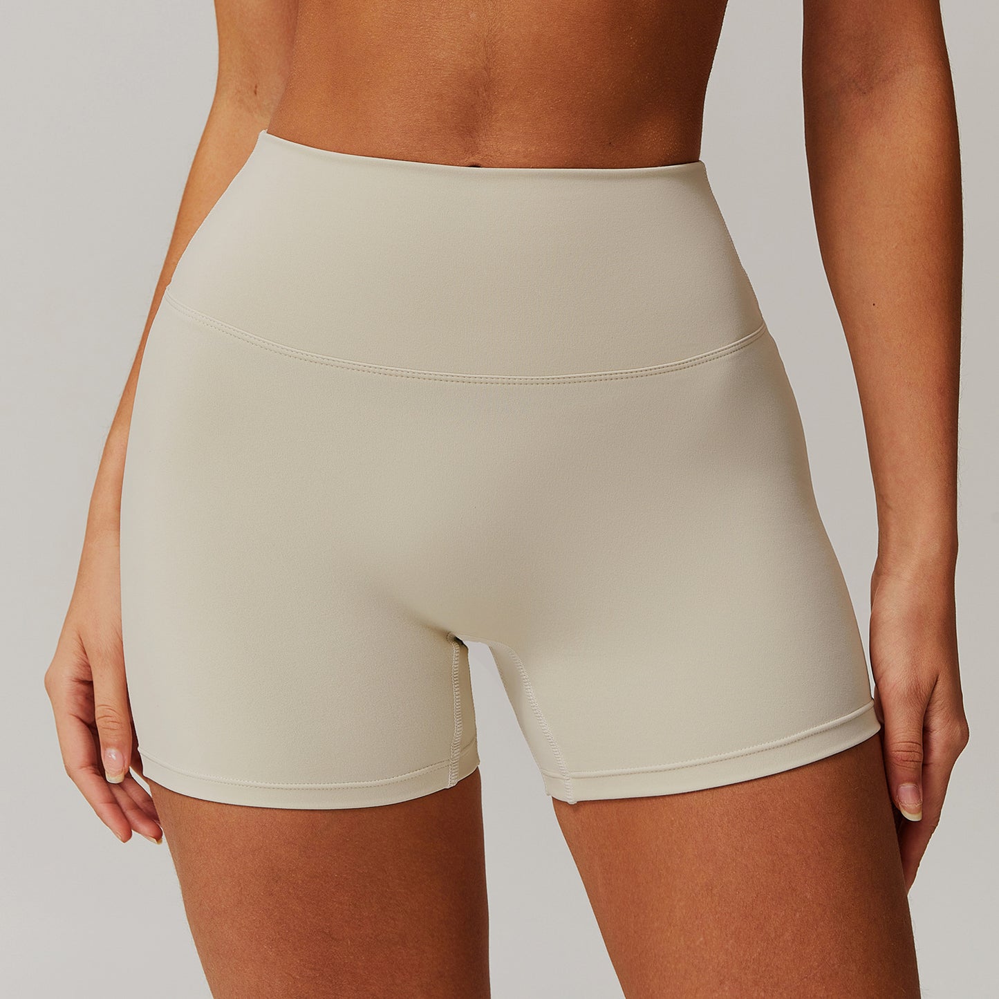 01/2024 Brushed high-waisted yoga shorts Tummy tucking Peach butt lift Running fitness pants Tight sports shorts 8518