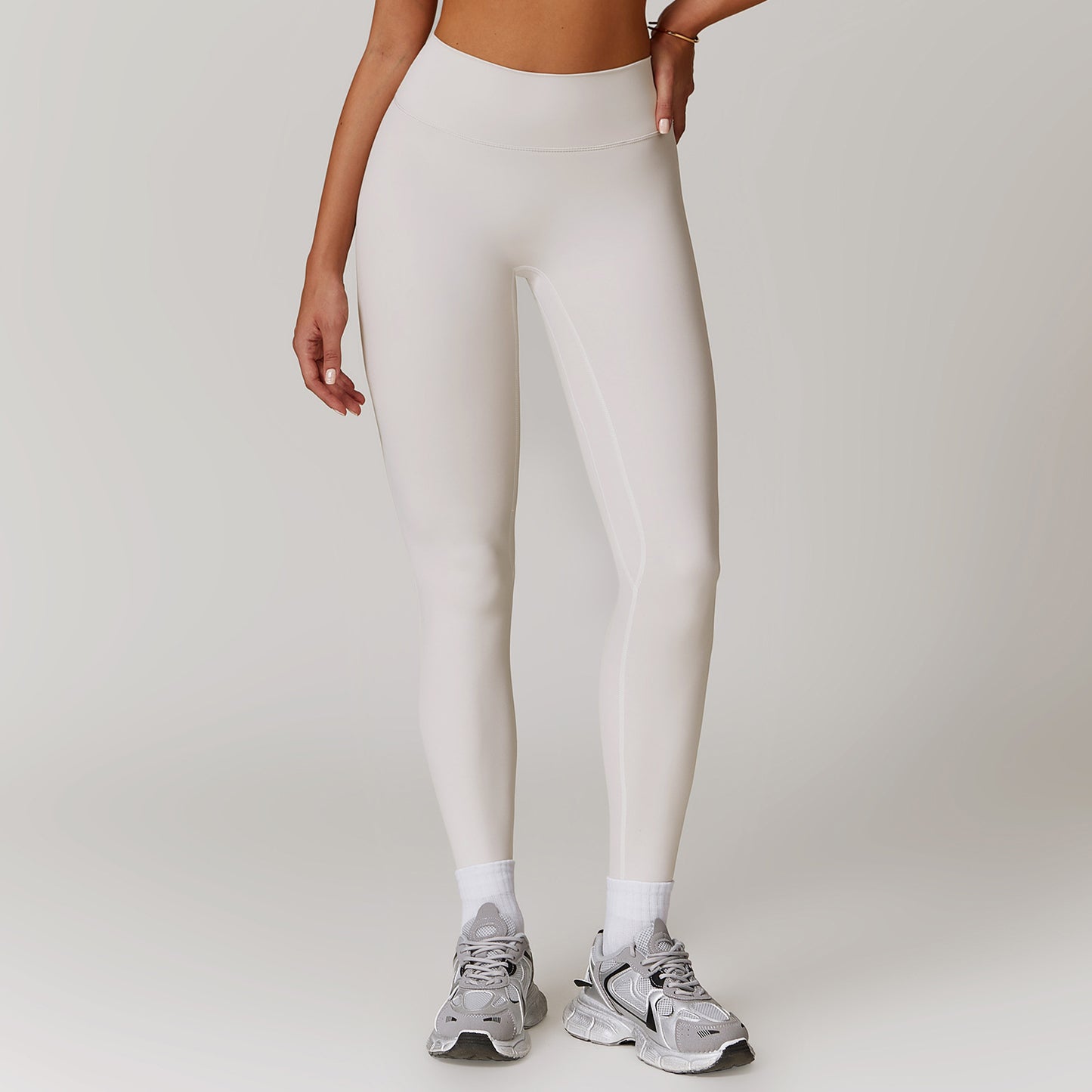 01/2024 Quick-drying tight yoga pants with hairless belly lift and hip-lift high waist fitness pants wearing running pants 8518