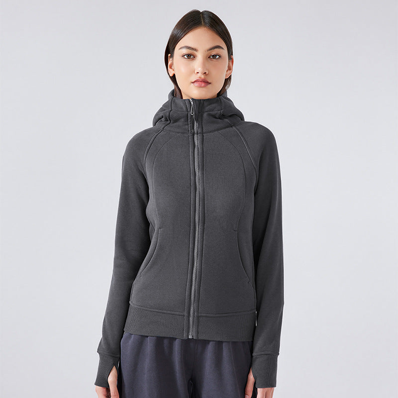 08/2024 update colors 2023.09 SCA's new thick warm hooded sport jacket for women's outdoor casual yoga workout jacket