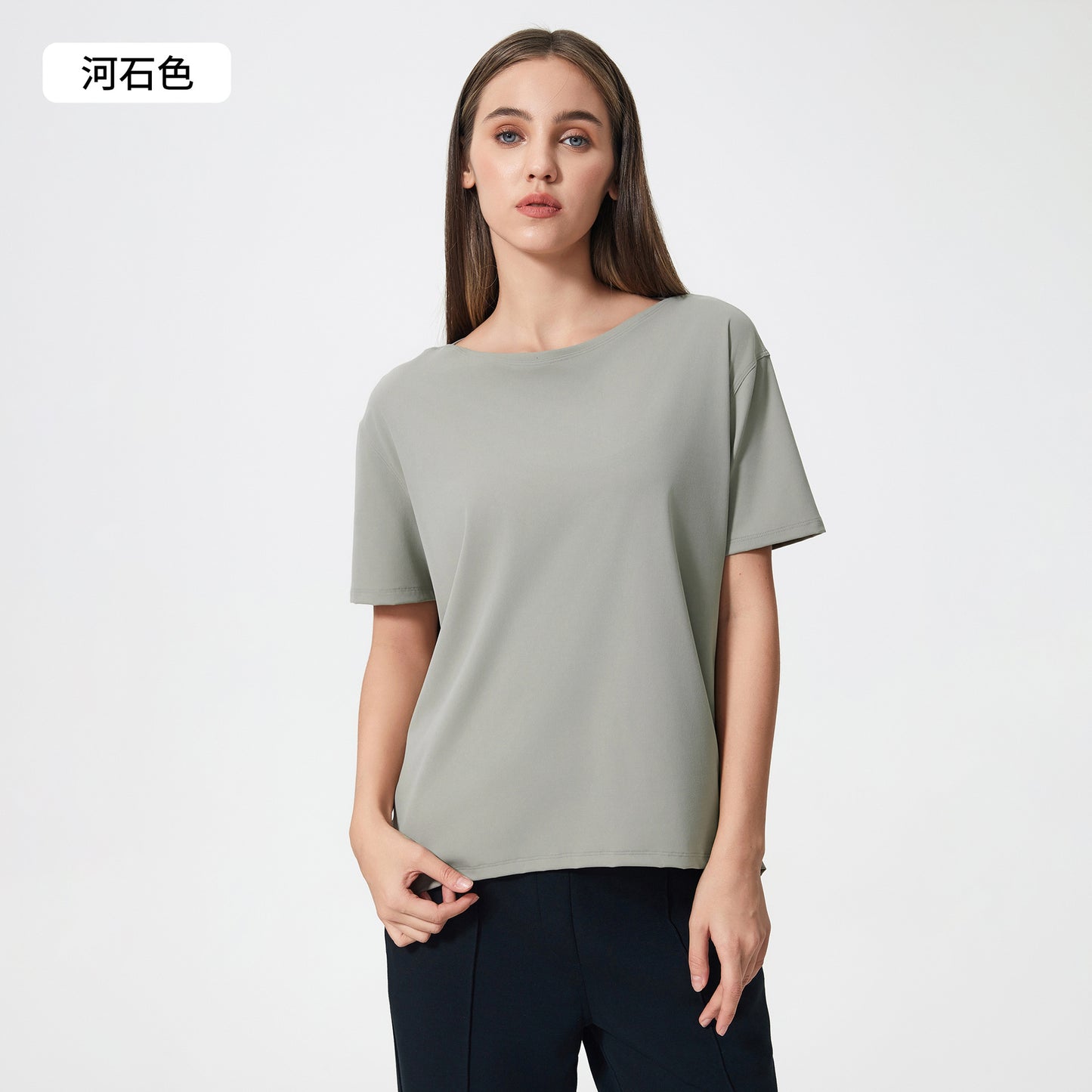 11/2022 updated Brushed nude yoga short-sleeved fashion all-match drape breathable simple loose yoga