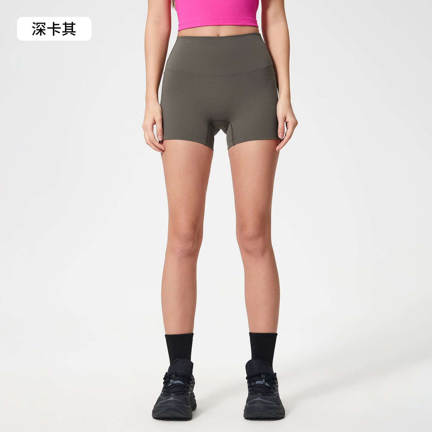 11/2022 updated No embarrassment line yoga shorts female double-sided sanding training running sports three-point hot pants