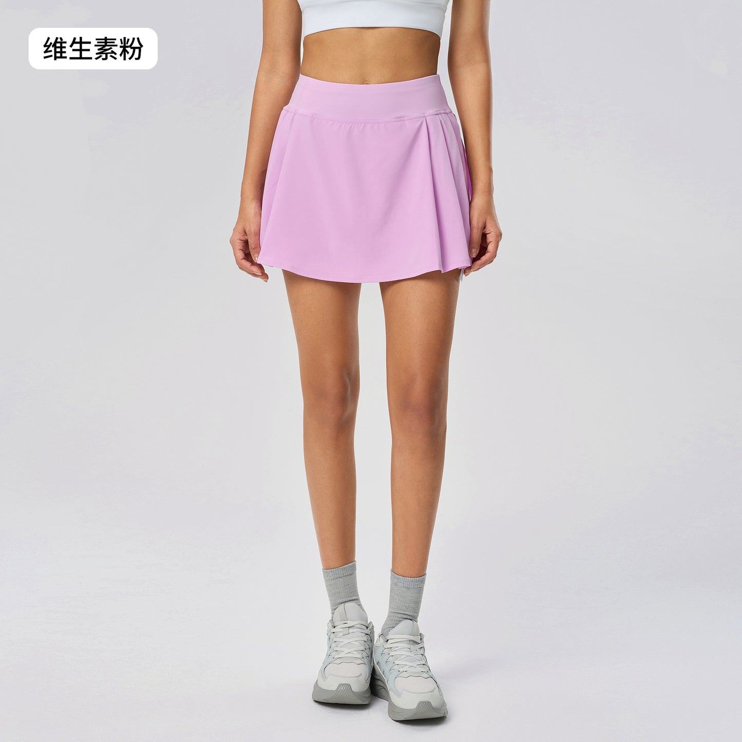 04/2024 Fake two short skirt anti-travel light speed dry breathable sports tennis skirt women