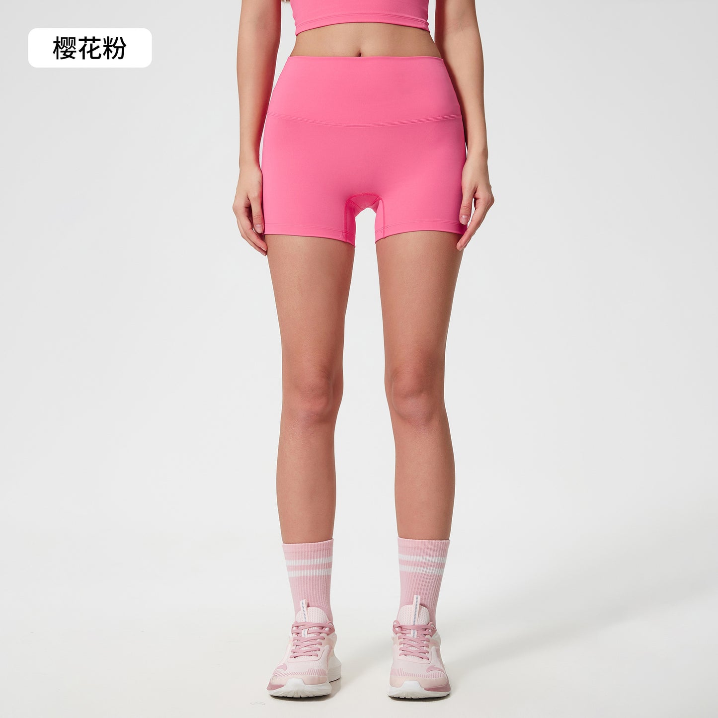 11/2022 updated No embarrassment line yoga shorts female double-sided sanding training running sports three-point hot pants