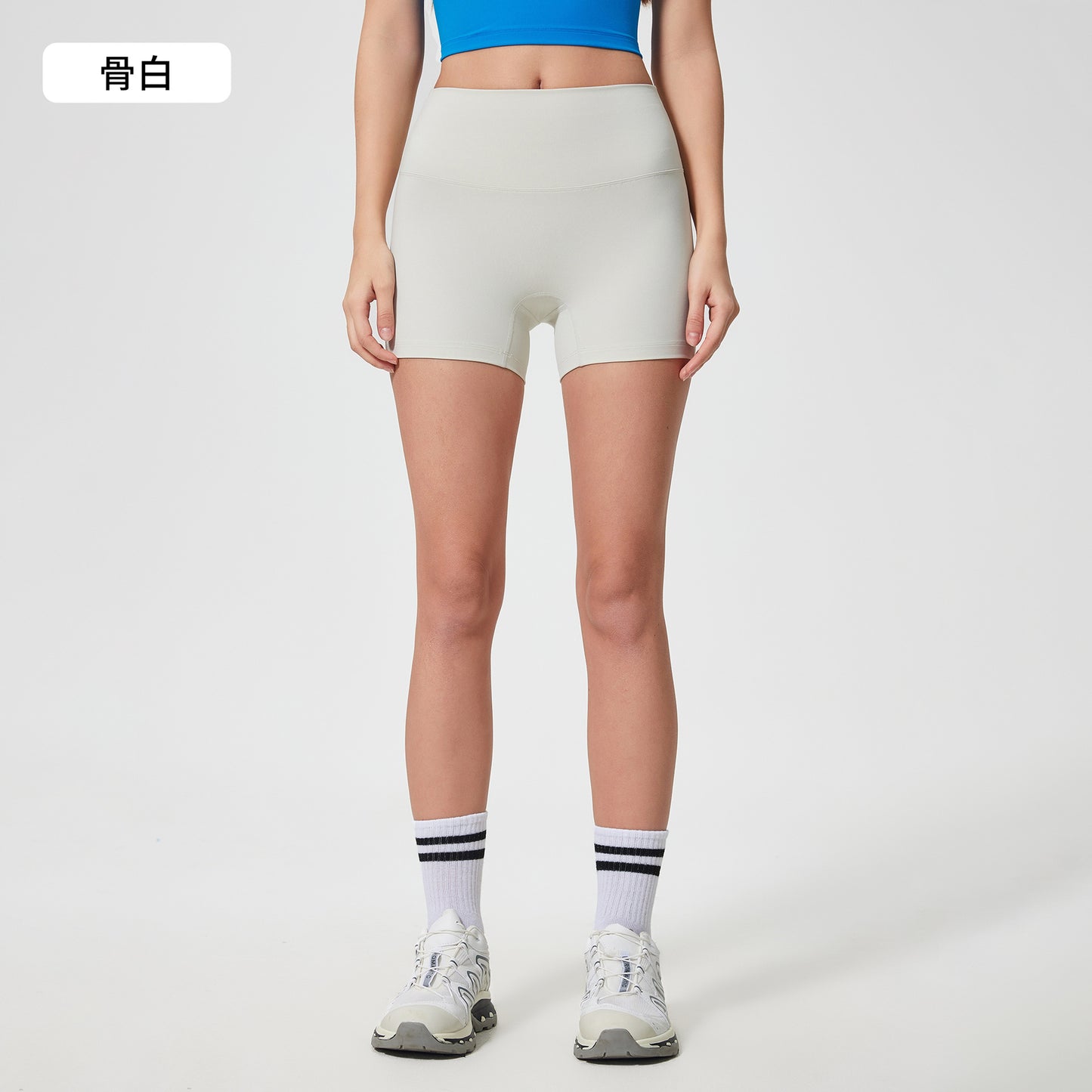 11/2022 updated No embarrassment line yoga shorts female double-sided sanding training running sports three-point hot pants