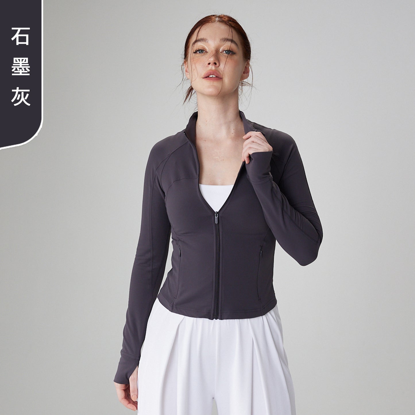 08/2024 update new color 11/2023 Autumn and winter new high-neck thick sports coat women's outdoor running breathable fitness wear slimming yoga top