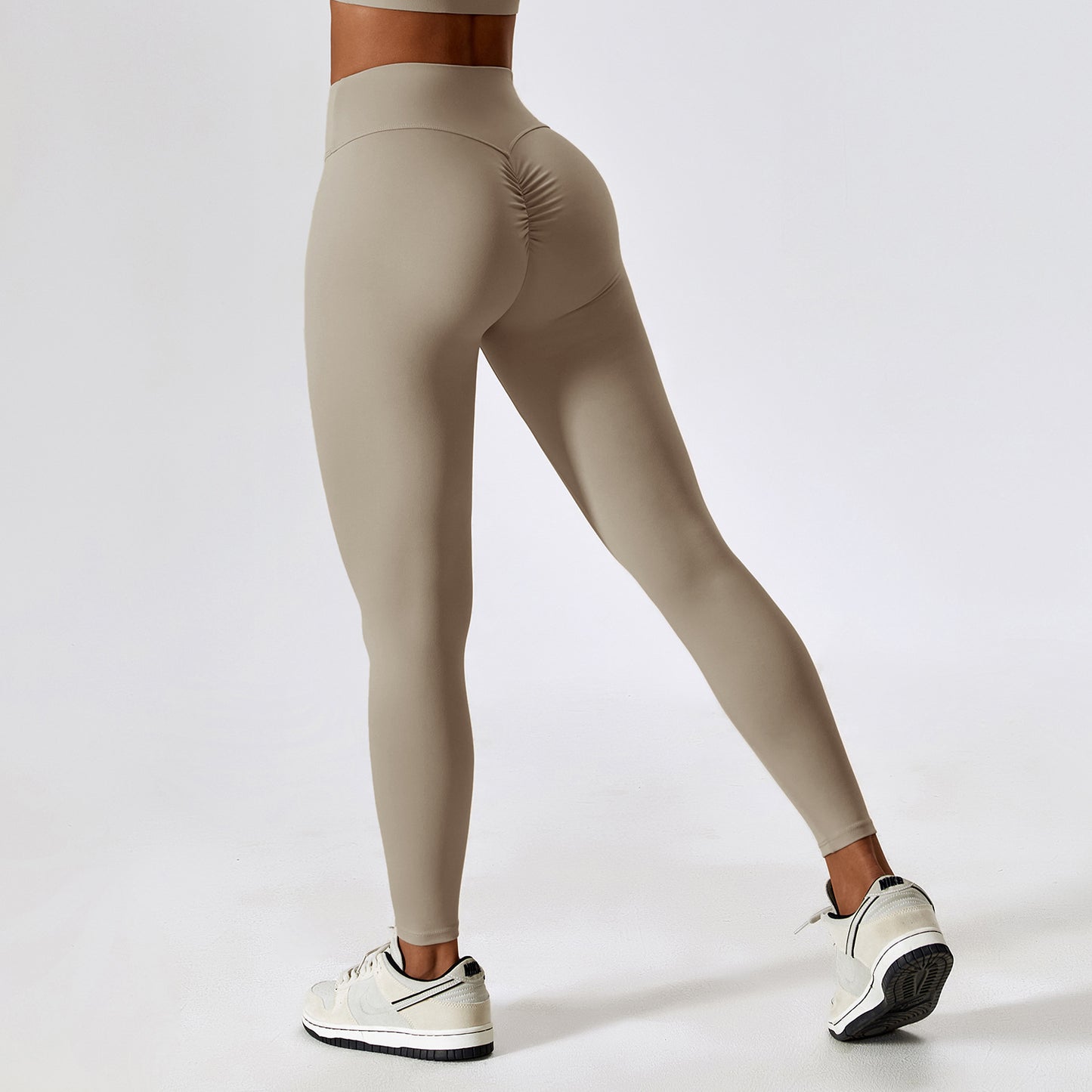 2023.08 brushed yoga pants hip-lifting belly tight fitness pants outerwear running sports pants women 8120