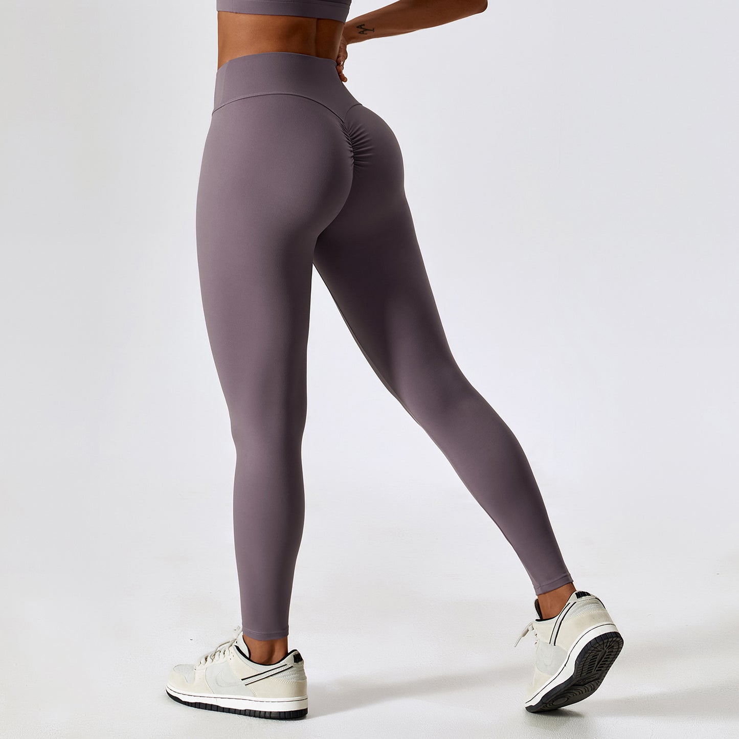 2023.08 brushed yoga pants hip-lifting belly tight fitness pants outerwear running sports pants women 8120