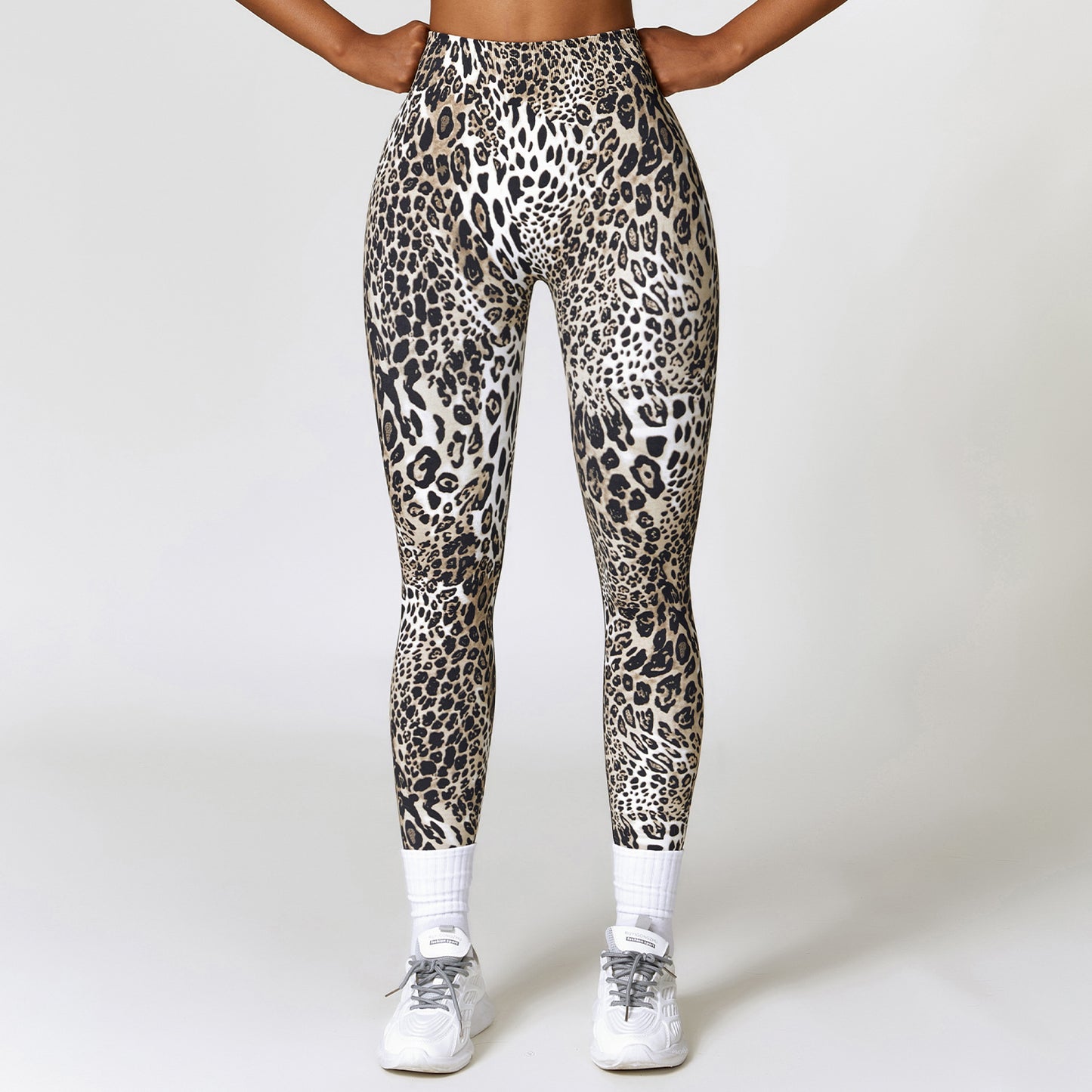 2023.09 Printed seamless high-waisted yoga pants camouflage hip lifting and abdominal tightening running sports fitness pants for women 7334