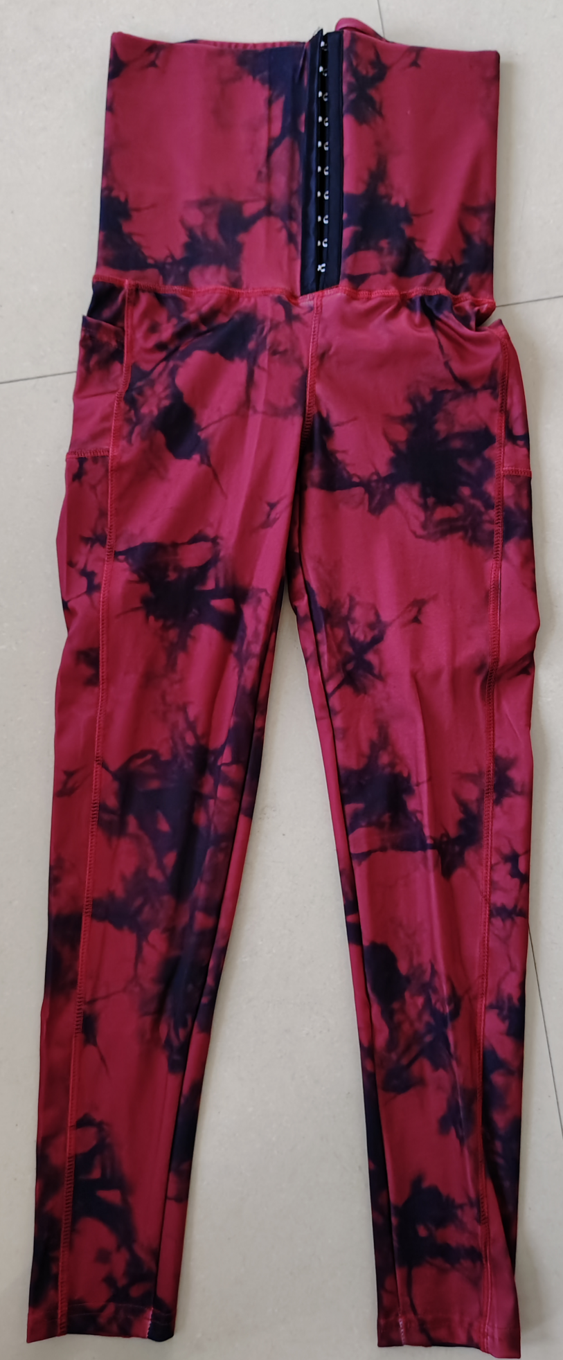 women's yoga sports stitching bag tie-dye leggings large size factory direct sales