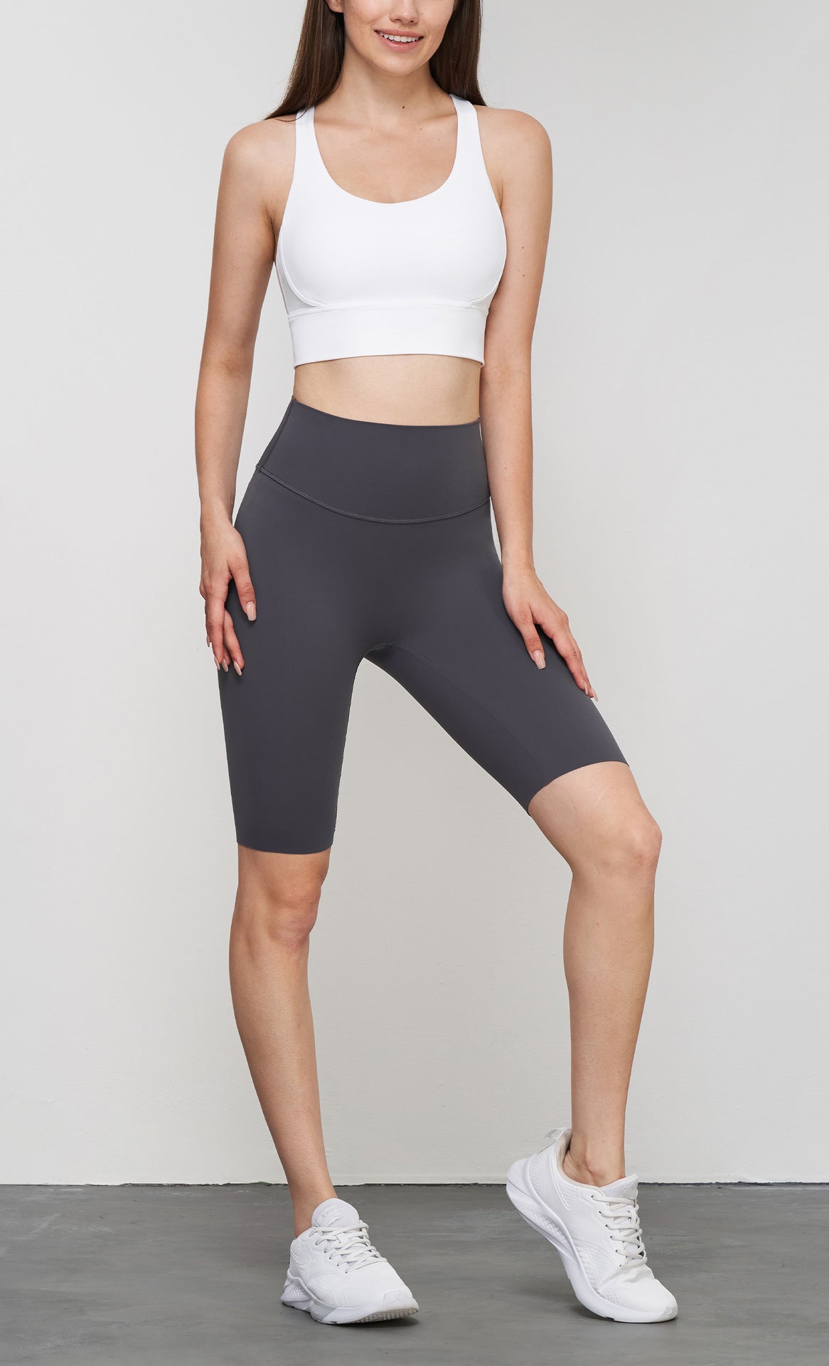NUF New No Size High Waist Abdomen Yoga Three-point Pants One-piece No T Anti-light Sports Shorts Women