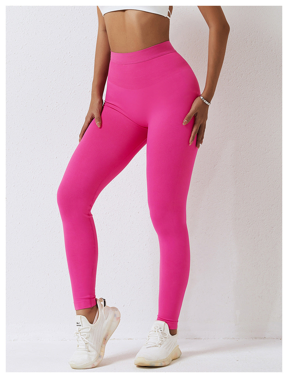 High waist seamless yoga pants women's outerwear running training tights sports pants high waist hip lifting fitness trousers 6742