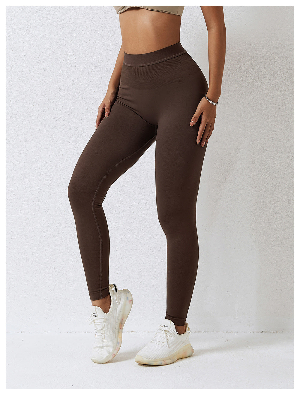 High waist seamless yoga pants women's outerwear running training tights sports pants high waist hip lifting fitness trousers 6742