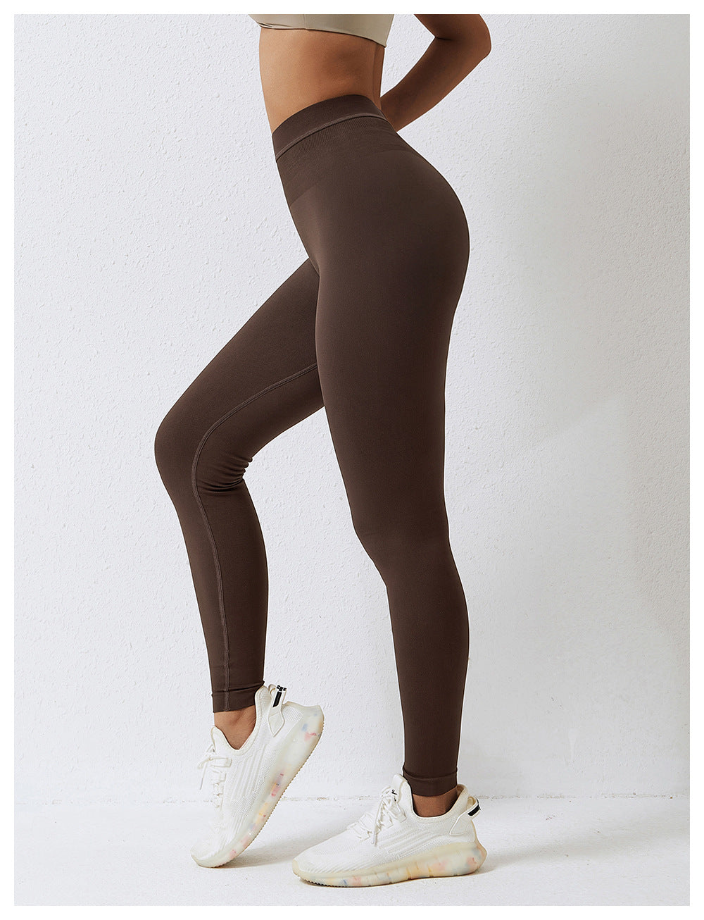 High waist seamless yoga pants women's outerwear running training tights sports pants high waist hip lifting fitness trousers 6742