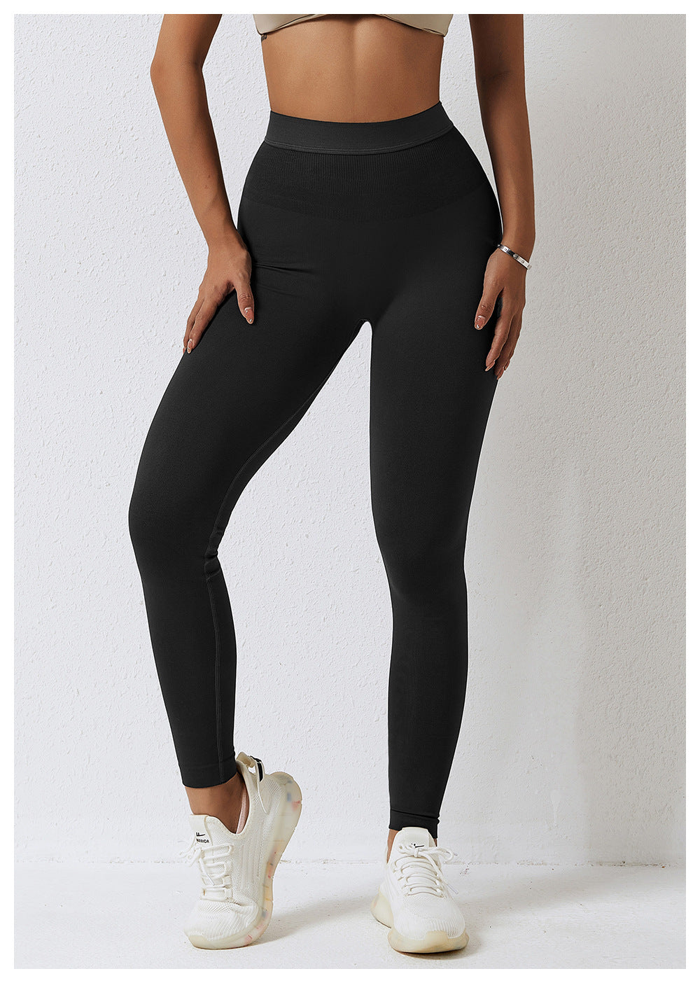 High waist seamless yoga pants women's outerwear running training tights sports pants high waist hip lifting fitness trousers 6742