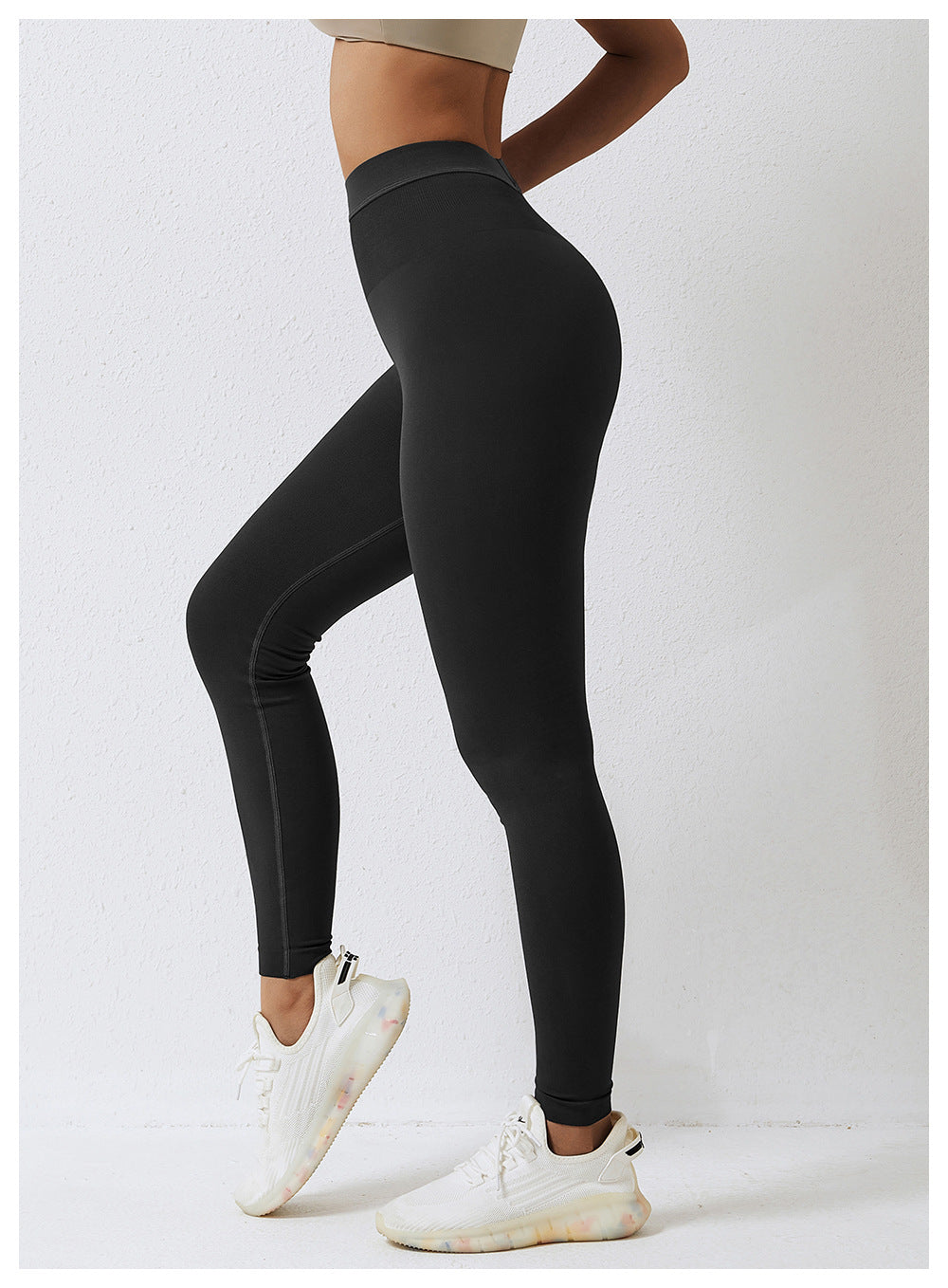 High waist seamless yoga pants women's outerwear running training tights sports pants high waist hip lifting fitness trousers 6742